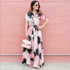 Banana Republic Floral Shirt Dress